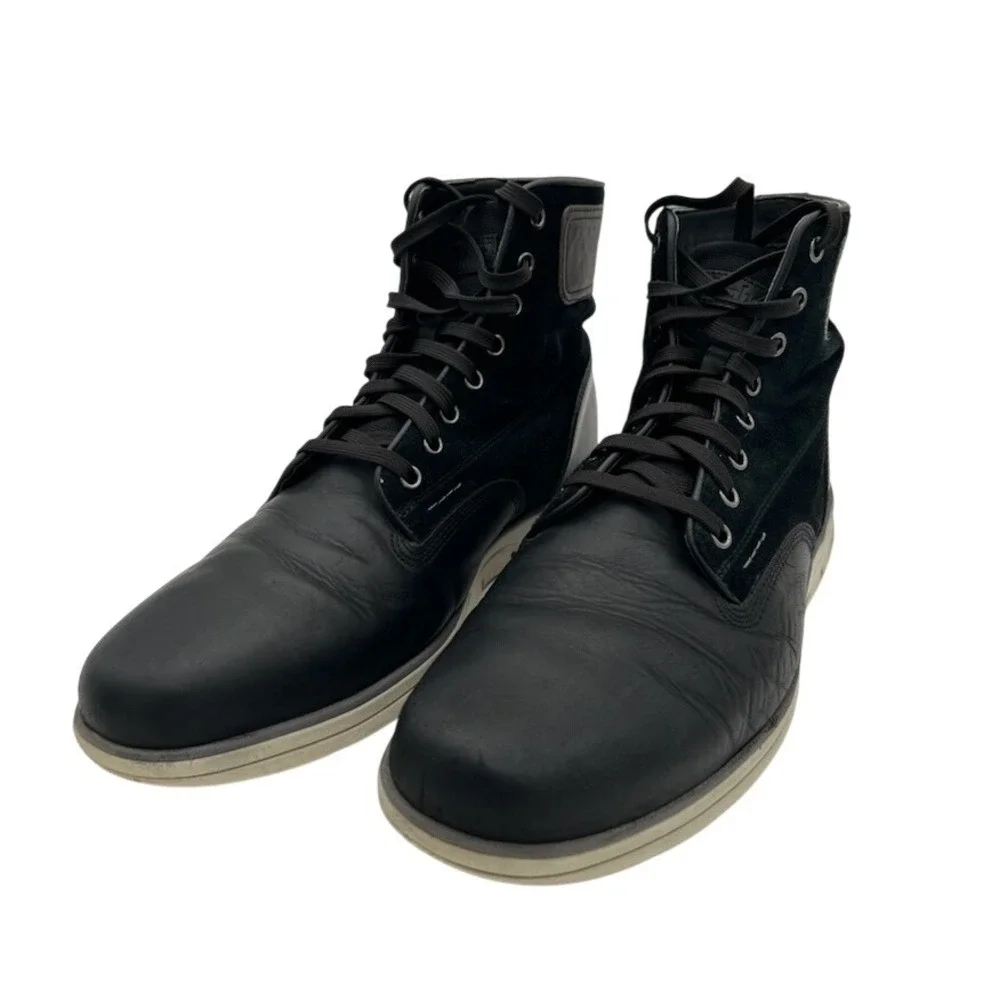 Timberland Mens A1769 Black Leather Suede Ankle‎ Boots Size 12